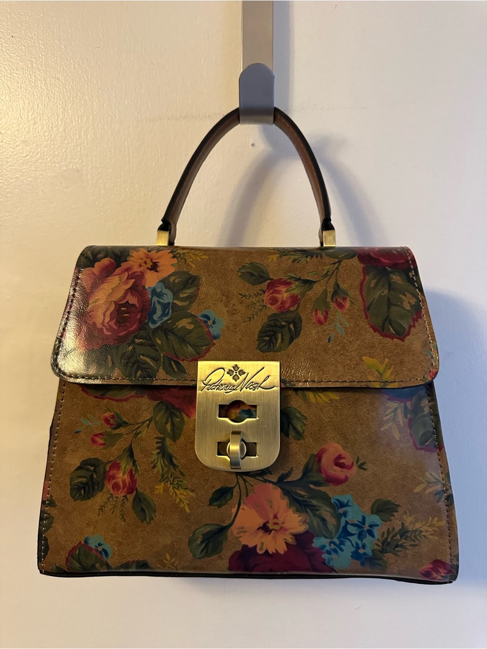 Patricia Nash Vintage Victorian Garden Collection Chauny Floral Satchel
